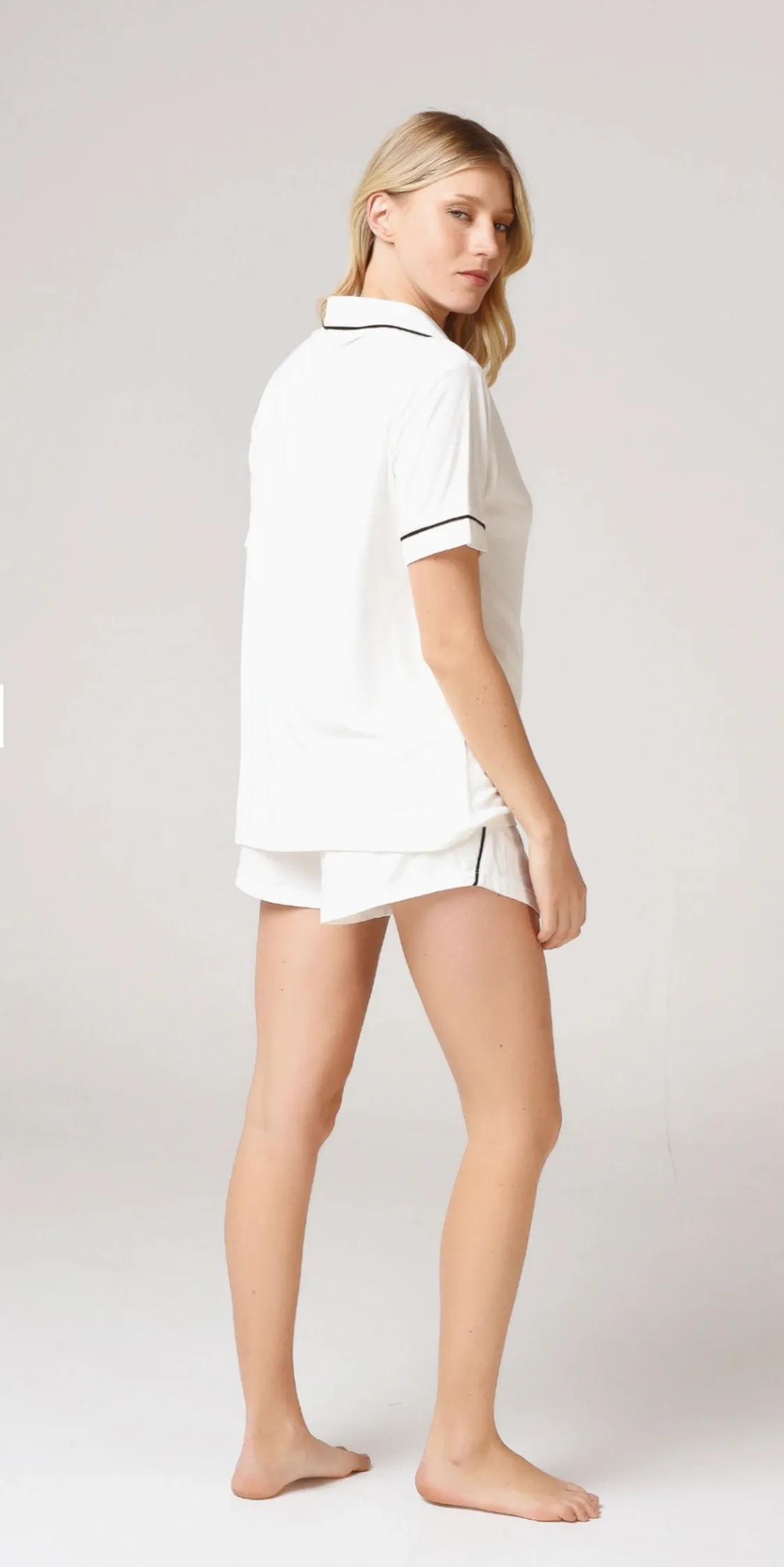 Pijama camisero Estambul blanco, foto 3 de 3