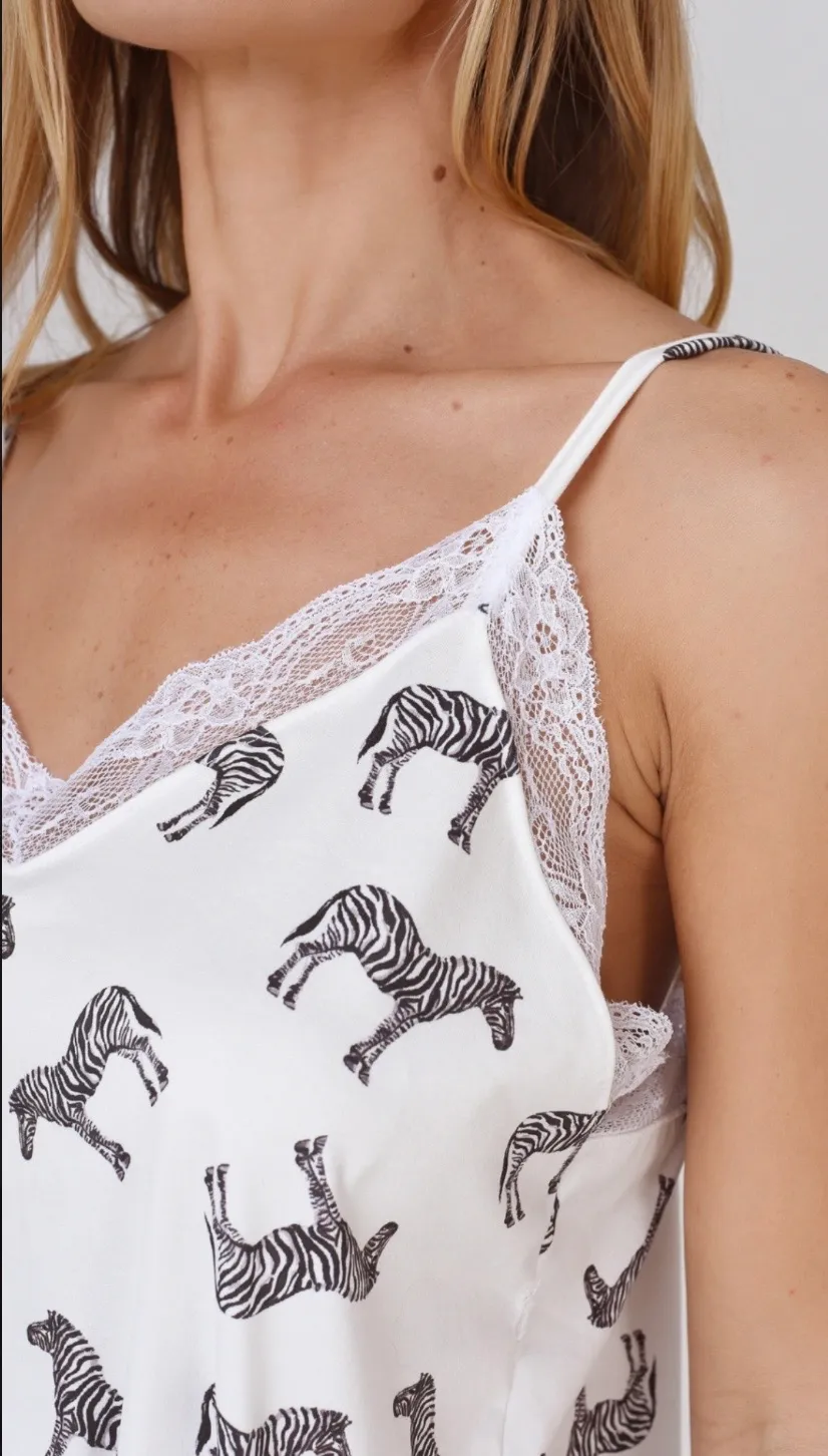 Pijama top y short puntilla cebra, foto 4 de 4